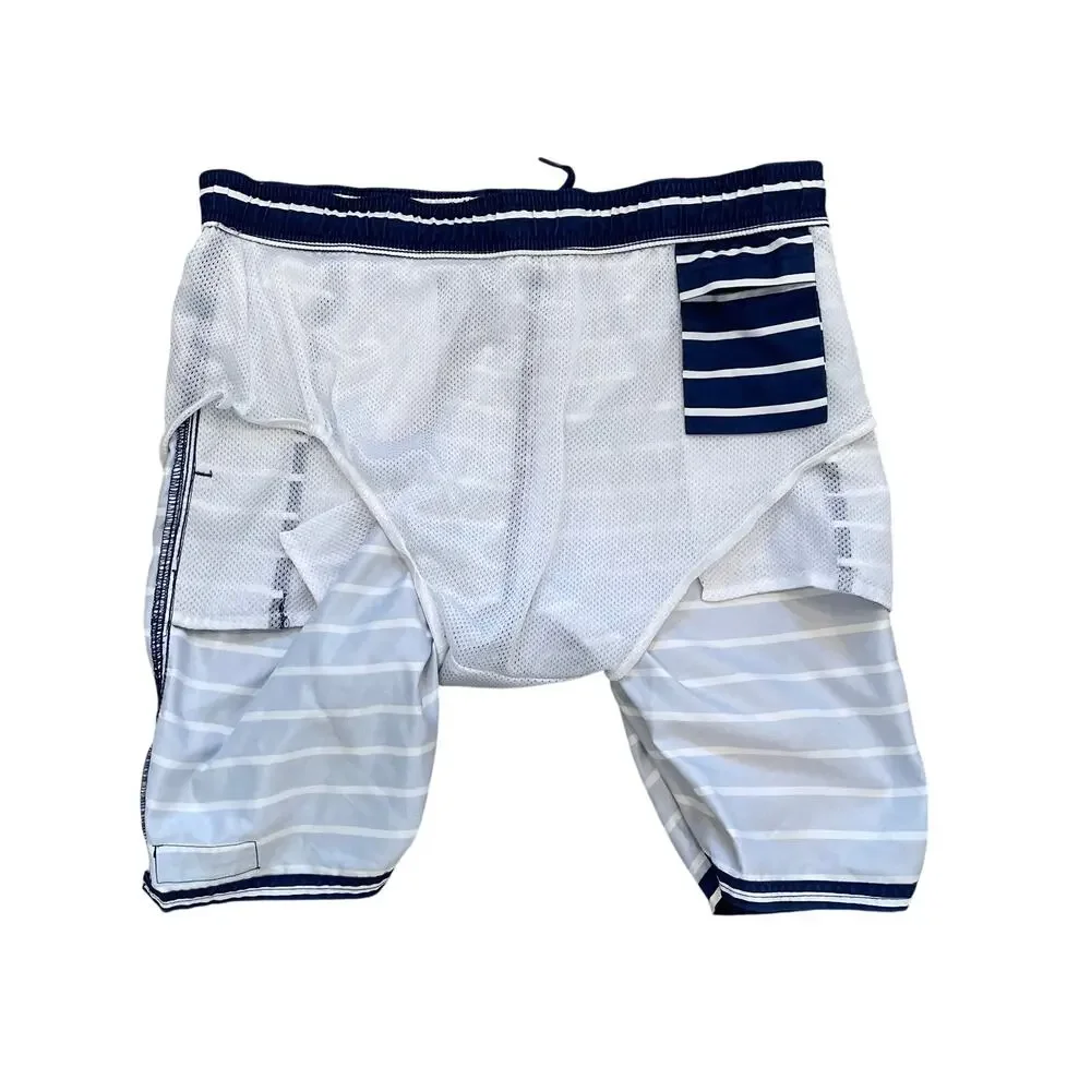 Vineyard Vines Boys Navy Blue Stripe Swim Trunks, Size L (16)